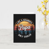 パパはジジイみたいにカッコイイ おもしろいパパ パパの定義 カード (黄色い花)