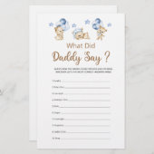 パパはテディベア男の子の赤ちゃんシャワーと言った (正面/裏面)