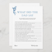 パパはパステルブルーボウベイビーシャワーと言った 招待状 (正面/裏面)