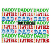 パパはパーソナライズで大きいギフトバッグを示します ラージペーパーバッグ (正面)