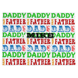 パパはパーソナライズで大きいギフトバッグを示します ラージペーパーバッグ