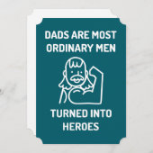 パパはヒーロー 父の日カード - パパの筋肉自慢 シーズンカード (正面/裏面)