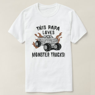 パパはモンスタートラックが大好き Tシャツ
