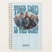 パパはヤギのフォトブルーレッドレトロ プランナー手帳 (正面)