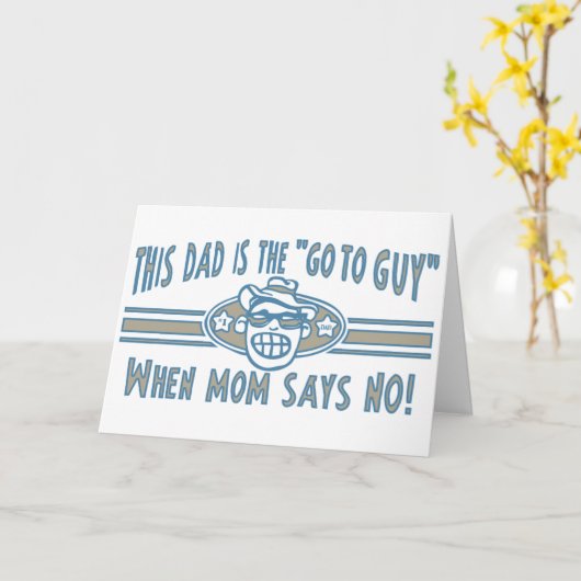 パパは人に行きます カード (黄色い花)