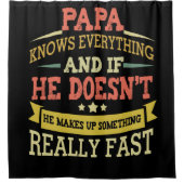 パパは何か作り方は何でも早く知っている シャワーカーテン (正面)