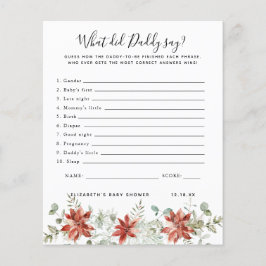 パパは何て言ったの？ |赤ちゃんシャワーゲーム