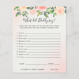 パパは何て言ったの？ |赤ちゃんシャワーゲーム