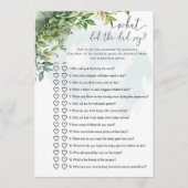 パパは何て？赤ちゃんシャワーゲーム 招待状 (正面)