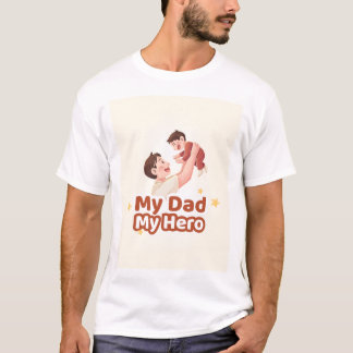 パパは僕のヒーローTシャツデザイン Tシャツ