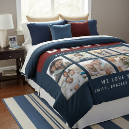 パパは単に最高の写真コラージュパーソナライズされた フリースブランケット