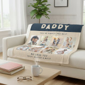 パパは単に最高の写真コラージュパーソナライズされた フリースブランケット