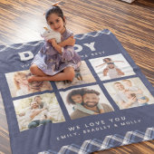 パパは単に最高の写真コラージュパーソナライズされた フリースブランケット