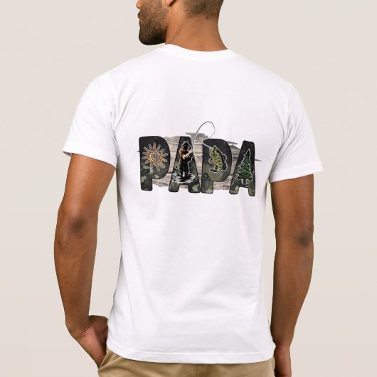 パパは名誉ことわざ装飾タイポグラフィ Tシャツ (裏面)