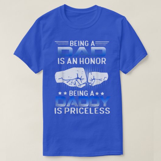 パパは名誉であるパパは貴重である Tシャツ (デザイン正面)