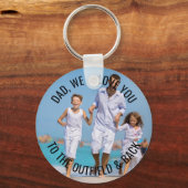 パパは外のフィールドとバックフォトにあなたを愛する キーホルダー (正面)