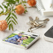 パパは外のフィールドとバックフォトにあなたを愛する キーホルダー (側面)