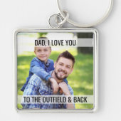 パパは外のフィールドとバックフォトにあなたを愛する キーホルダー (正面)
