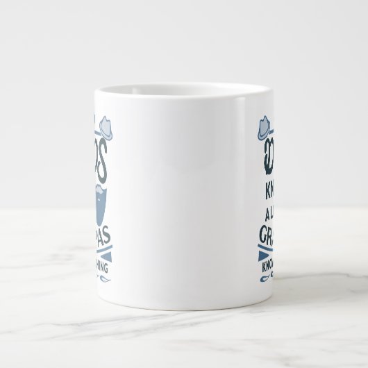 パパは多くを知り、おじいさんは何でも知る ジャンボコーヒーマグカップ (正面)