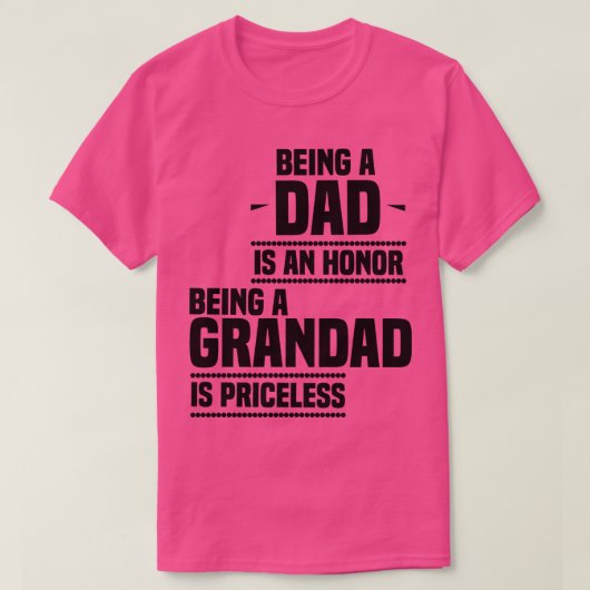 パパは大物が高価であることの名誉である Tシャツ (デザイン正面)