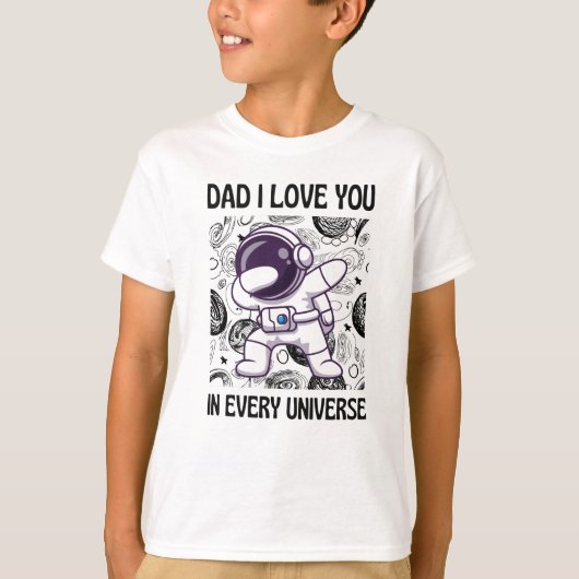 パパは天地の皆を愛す Tシャツ (正面)