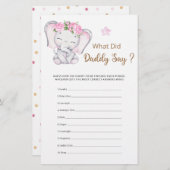 パパは女の子の象の赤ちゃんシャワーと言った (正面/裏面)