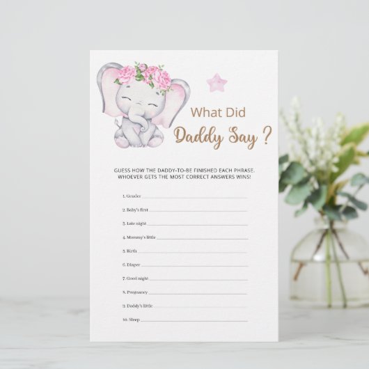 パパは女の子の象の赤ちゃんシャワーと言った (スタンド正面)