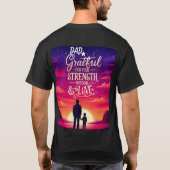 パパは強い知恵と愛に感謝 Tシャツ (裏面)