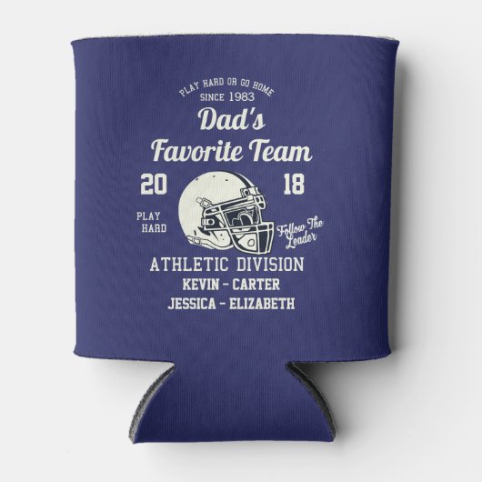 パパは彼のサッカーチームスポーツファミリーを愛している 缶クーラー (正面)