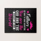 パパは彼女の世界の重さを贈る ジグソーパズル (横)