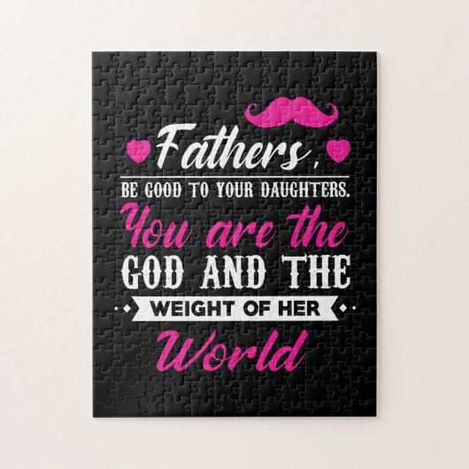 パパは彼女の世界の重さを贈る ジグソーパズル (縦)