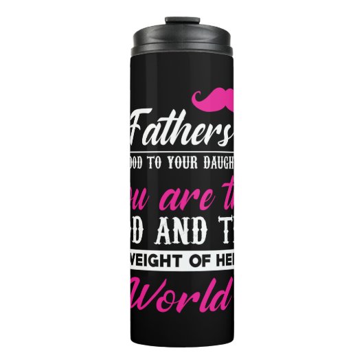 パパは彼女の世界の重さを贈る タンブラー (正面)