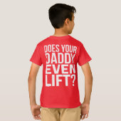 パパは持ち上げる？ Tシャツ (裏面フル)