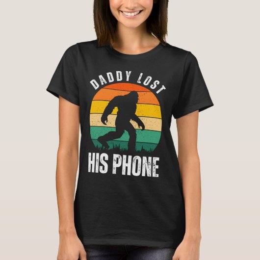 パパは携帯電話をなくした Tシャツ (正面)