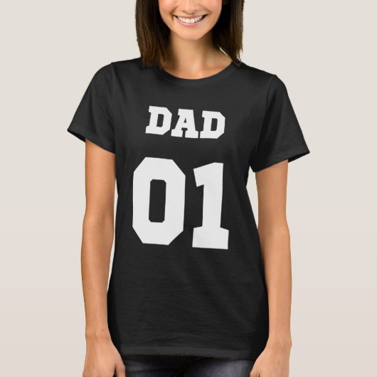 パパは数値1 Tシャツ (正面)