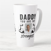 パパは最も強い父おもしろいの写真 カフェラテマグ (右アングル)