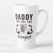 パパは最も強い父おもしろいの写真 カフェラテマグ (右)
