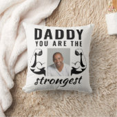 パパは最も強い父おもしろいの写真 クッション (ブランケット)