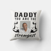 パパは最も強い父おもしろいの写真 クッション (裏面)