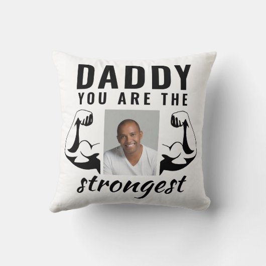 パパは最も強い父おもしろいの写真 クッション (裏面)