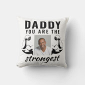 パパは最も強い父おもしろいの写真 クッション (正面)