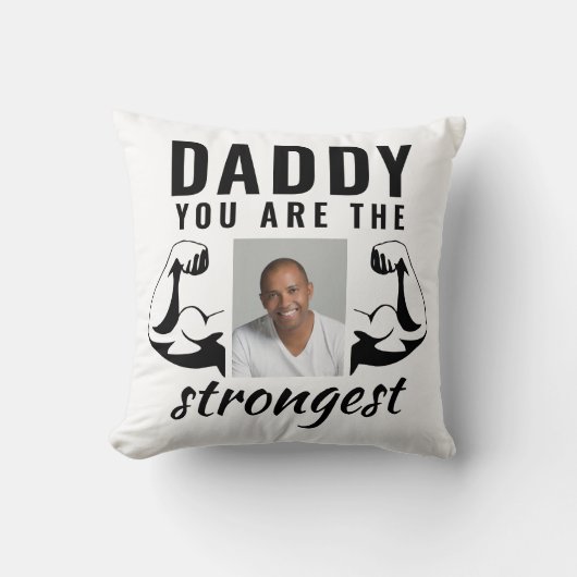 パパは最も強い父おもしろいの写真 クッション (正面)