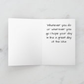 パパは望まれている"湖で誕生日カードのための日 カード (内部)