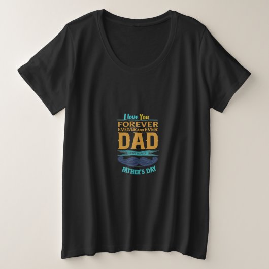 パパは永遠に愛されプラスサイズTシャツ プラスサイズTシャツ (デザイン正面)