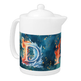 パパは火の磁器ティーポット40 0z