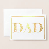 パパは父の日のグリーティングカードを偽造した 箔カード (封筒付き正面)