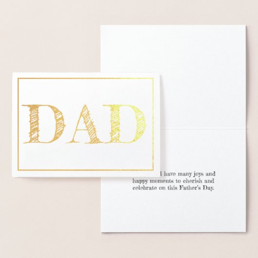 パパは父の日のグリーティングカードを偽造した 箔カード (ディスプレー)