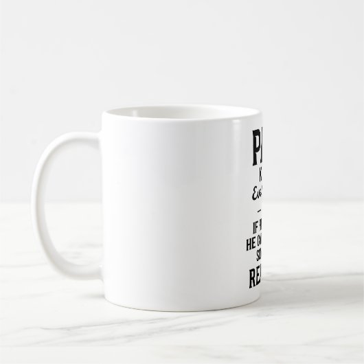 パパは父の日の贈り物すべてを知っている コーヒーマグカップ (左)