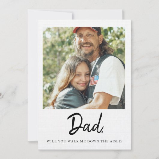 パパは父の花嫁の通路を歩いてくれ 招待状 (正面)