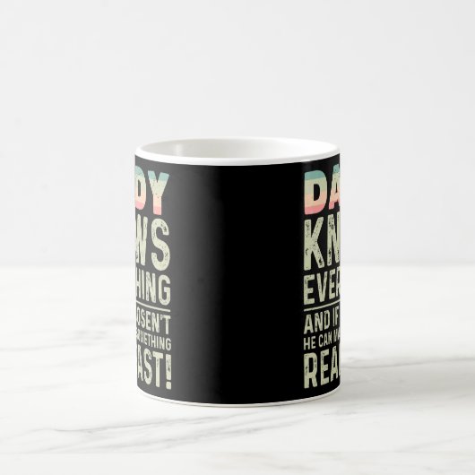 パパは父親もしを知らないすべてを知っている コーヒーマグカップ (中央)